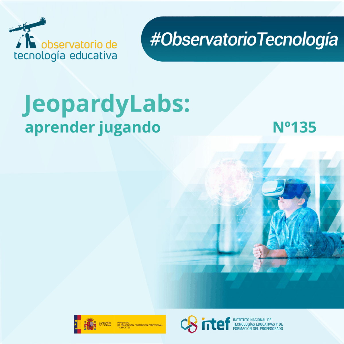 🖥 ¡Nuevo artículo en el #ObservatorioTecnología Educativa!

🎨 Cristina García Heras nos presenta JeopardyLabs, una aplicación para aprender de una forma lúdica contestando preguntas de diversos temas

👉 intef.es/observatorio_t…
