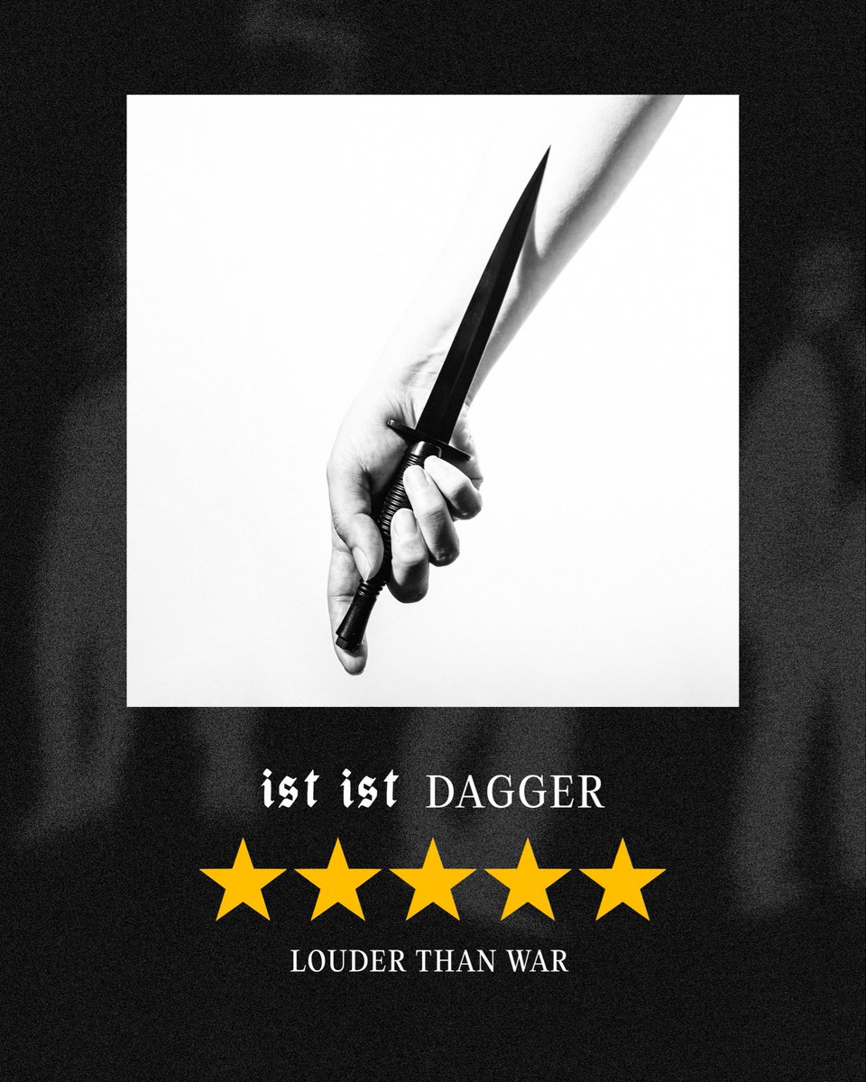 ististmusic's tweet photo. ⭐️⭐️⭐️⭐️⭐️

“Songs that barge into your conscience and refuse to budge. ‘DAGGER’ is an absolute triumph, their best work to date.”

Our new album gets five stars from @louderthanwar…

https://t.co/9C1u2X6hxf https://t.co/Hdkh5kZDdQ