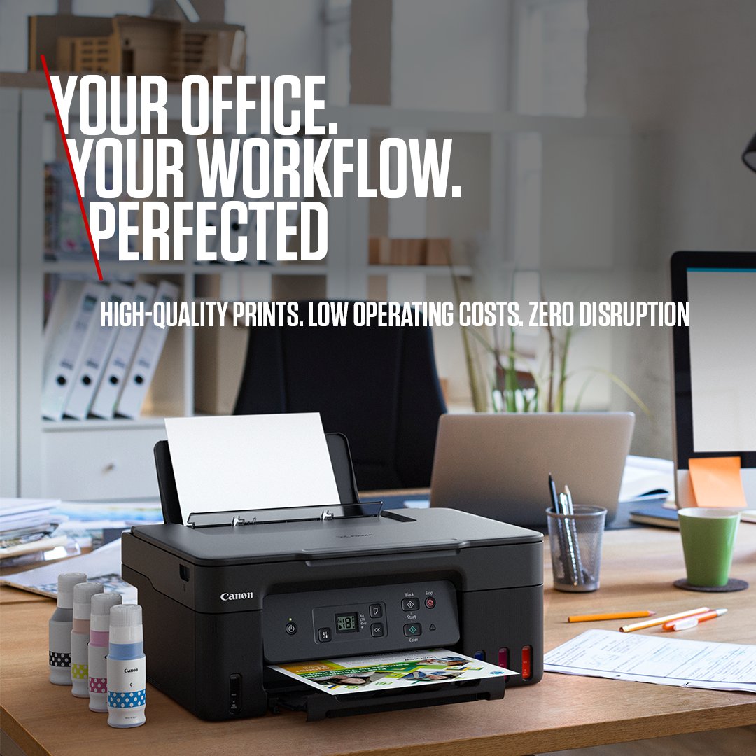 CanonRSA's tweet image. Invoices, reports and onboarding docs are no challenge for Canon #MegaTank printers. 

Get business-ready quality without the business-sized costs. 

Built for SOHO pros who need reliable, everyday performance. 

Discover more: shorturl.at/NgsBb 

#CanonRSA #BackToWork