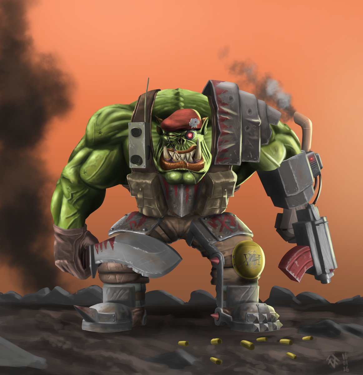 fath_manos's tweet photo. Ork Kommandozz concept art by manos fath
#PortfolioDay #portfolioday #conceptart #warhammer40k 
https://t.co/enrX3mSdpW https://t.co/KlXbwpufiQ