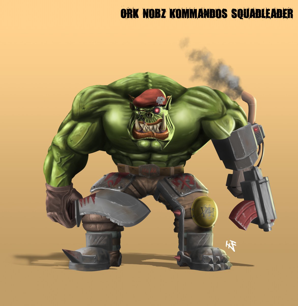 fath_manos's tweet photo. Ork Kommandozz concept art by manos fath
#PortfolioDay #portfolioday #conceptart #warhammer40k 
https://t.co/enrX3mSdpW https://t.co/KlXbwpufiQ