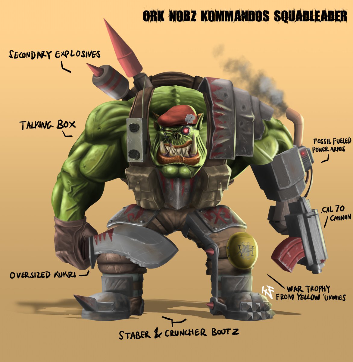 fath_manos's tweet photo. Ork Kommandozz concept art by manos fath
#PortfolioDay #portfolioday #conceptart #warhammer40k 
https://t.co/enrX3mSdpW https://t.co/KlXbwpufiQ