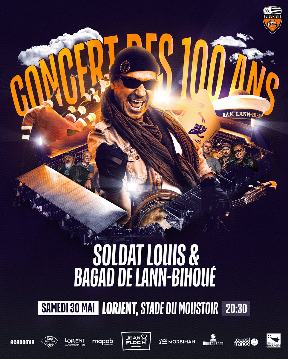 FCLorient's tweet photo. ✅ 𝐎𝐔𝐕𝐄𝐑𝐓𝐔𝐑𝐄 𝐁𝐈𝐋𝐋𝐄𝐓𝐓𝐄𝐑𝐈𝐄 𝐆𝐑𝐀𝐍𝐃 𝐏𝐔𝐁𝐋𝐈𝐂
😍 Soldat Louis et le Bagad de Lann-Bihoué

🏁 Top départ de la vente au grand public !
⌛️🎟️ https://t.co/6R8XBZfEhH https://t.co/j51yDzuGGl