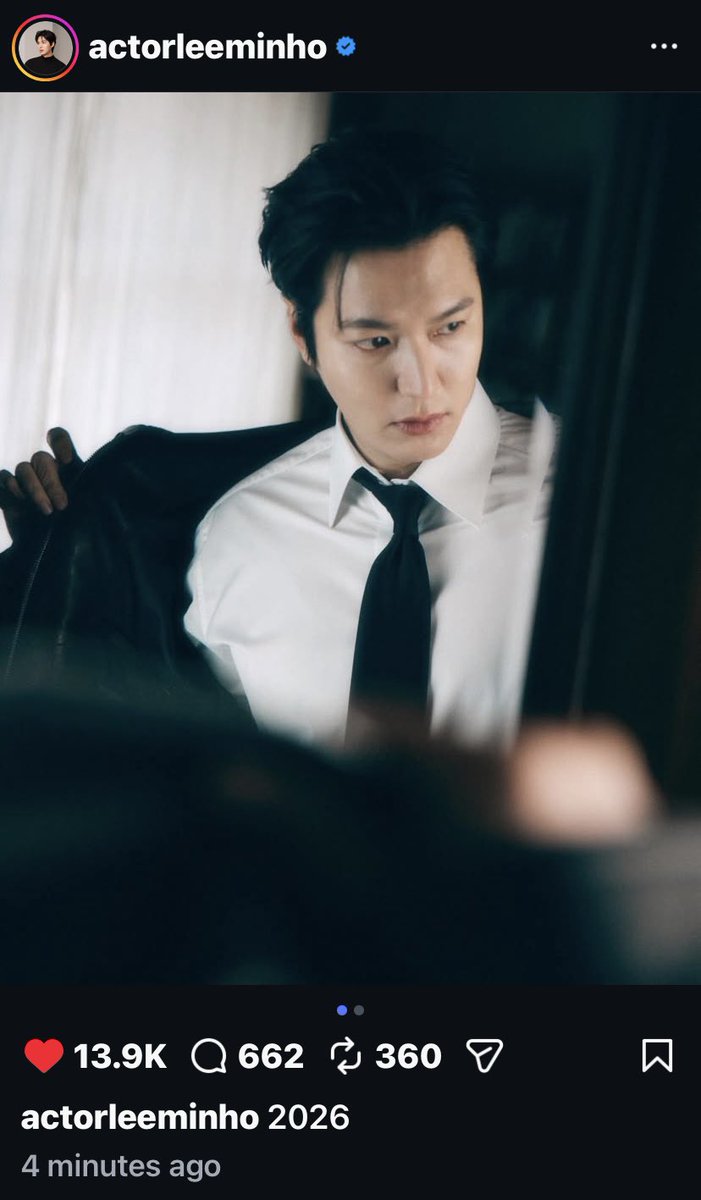 wenroad's tweet photo. 【SNS | IG】 20260203 Lee Min Ho Update Instagram 
@/actorleeminho 2026
https://t.co/SLchjRcRWW

#LeeMinHo #이민호 #イミンホ #李敏镐 #ActorLeeMinHo https://t.co/ZQFPQMgvbT