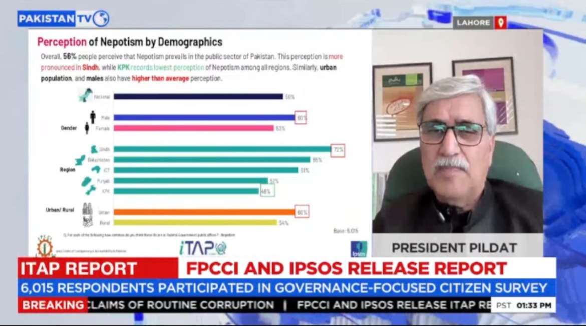 PakTVGlobal's tweet photo. 76% Pakistanis never experienced nepotism: ITAP report
@ABMPildat
#ITAPReport #PakistanSurvey #NoNepotism #PakistanTV #PakistanTvglobal https://t.co/Xagsz7Brgp