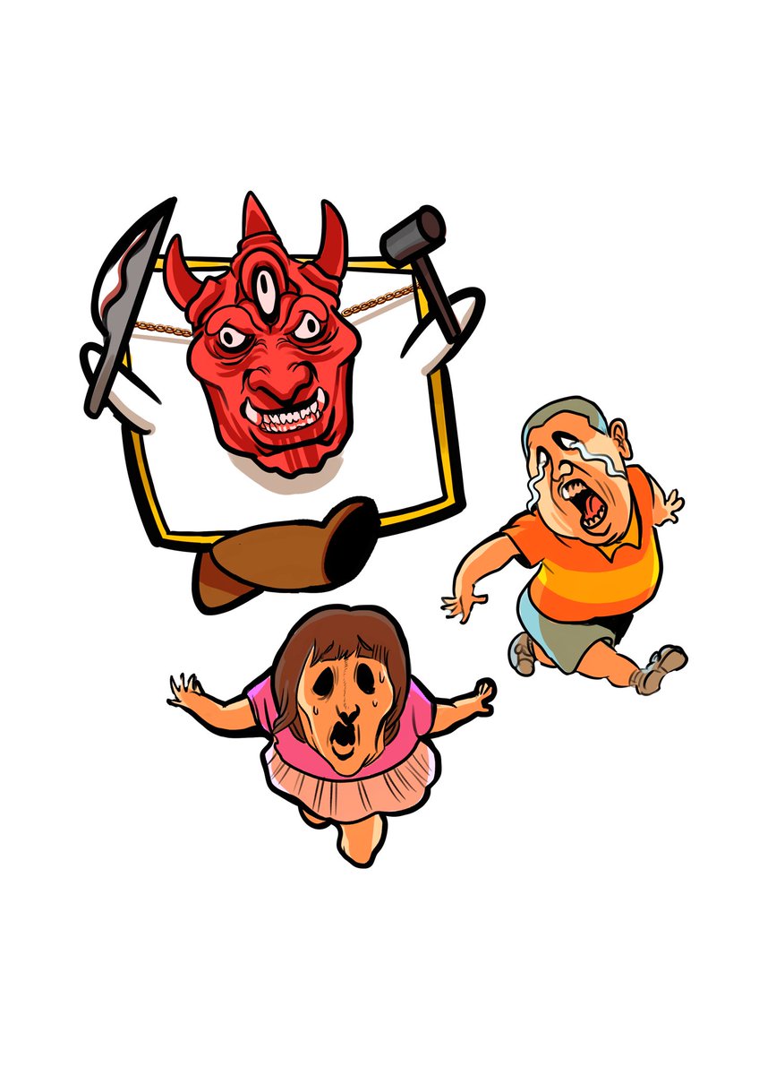 似顔絵　よいしょ様 18時30分から1時間くらい 2026年バージョンのかわいい鬼の面作画ライブ