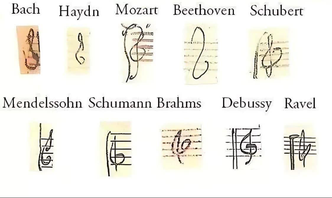 La calligrafia dei compositori racconta qualcosa della loro musica: carattere, energia, precisione. Che ne pensate?