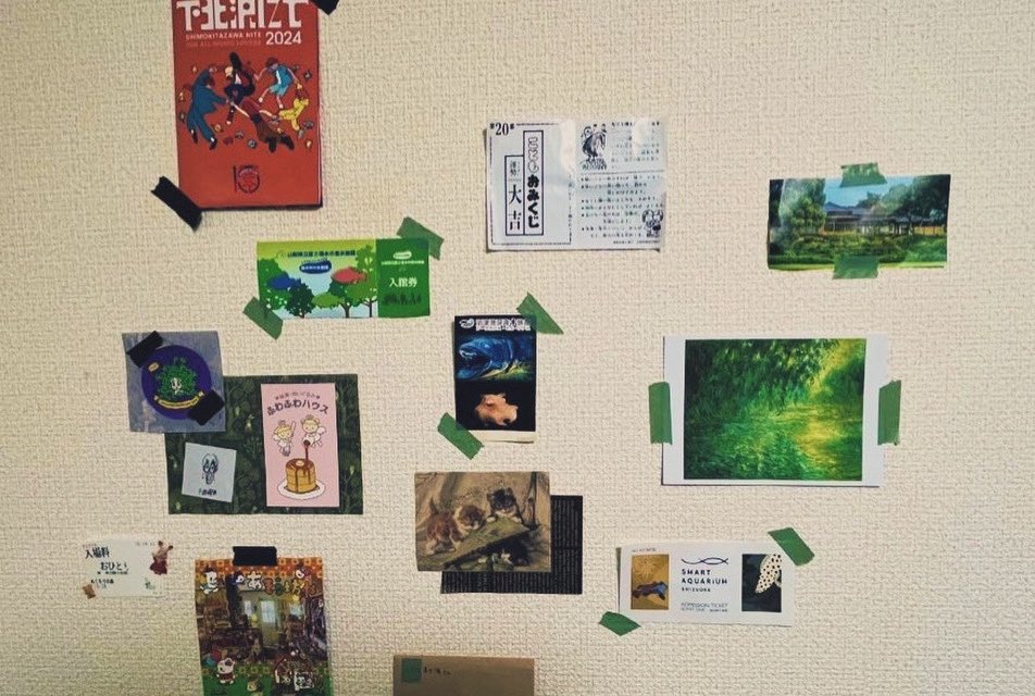 分かりやすい大層なものが無くても
毎日楽しいけー壁に沢山貼るんだ！！