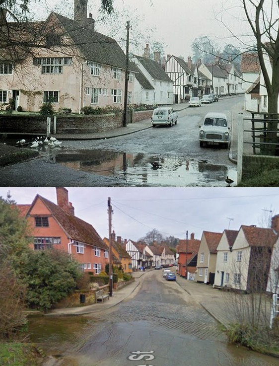 TonEngels's tweet photo. @bo66ie29 Then and july 2023. #TheSt #Kersey #England #Engeland. Both directions The St. Then and March 2010 the right photo. https://t.co/HMR4aycKod