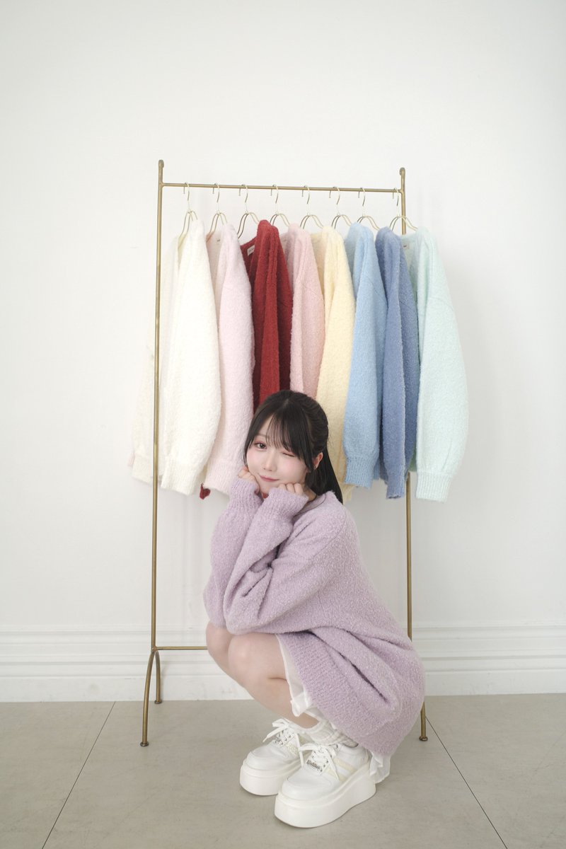 どれを選ぶ？🤍💛💚🩵💙❤️🧡🩷💜 推しカラーニットカーデ ꒰۪ ɞ̴̶̷