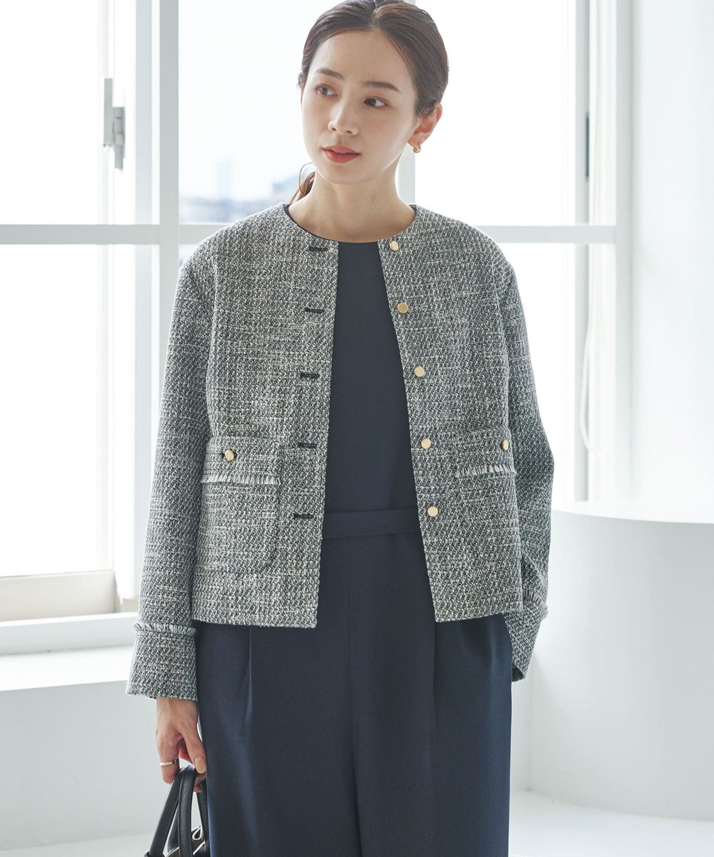 HOT ITEM】 ノーカラーツイードジャケット 🏷URBAN RESEARCH 上品で