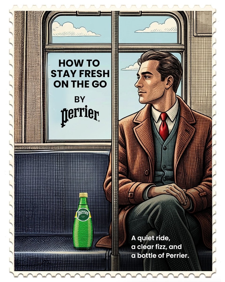 PerrierIndia's tweet photo. Between stops and schedules, take a moment that stays light. Perrier keeps the journey refreshingly clear.  #Perrier #SeasonOfSparkle https://t.co/hVXguC7mJl