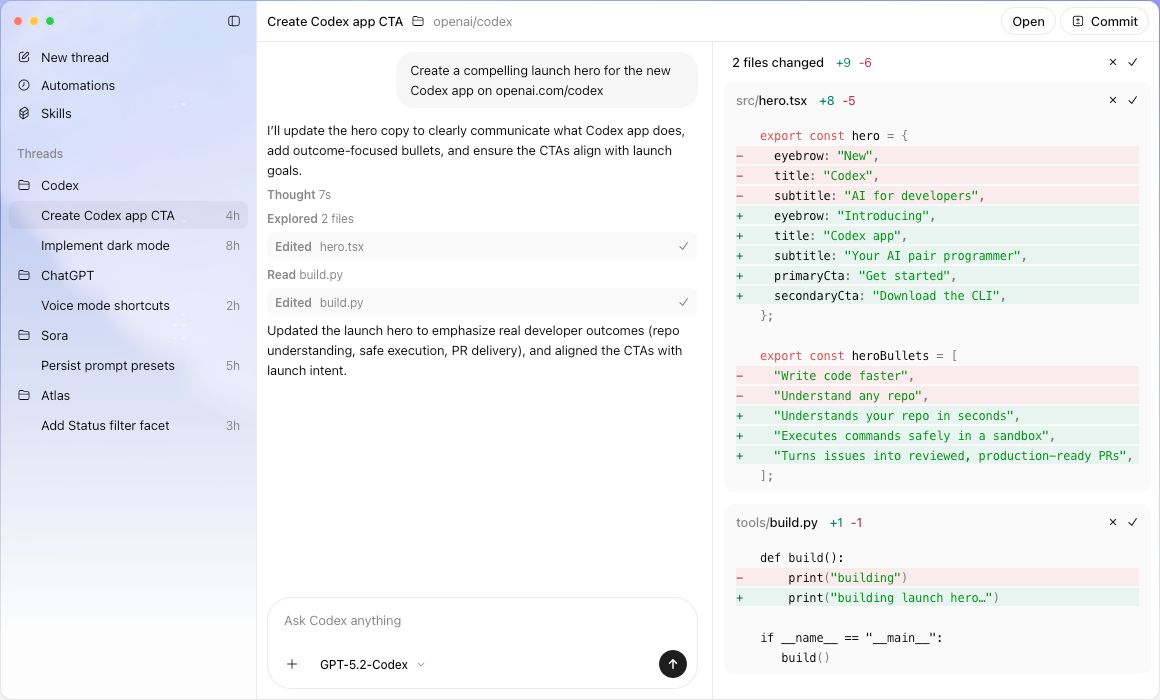 OpenAI launched a dedicated Codex desktop app positioned as a