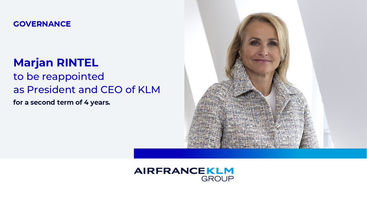 AeroGazette's tweet image. ℹ️ Air France - KLM : nominations aux Pays-Bas🇳🇱

🔸Marjan Rintel est renouvelée pour 4 ans en tant que CEO de #KLM et aura à charge de restaurer la performance de la compagnie
🔸Paul Terstegge a pris ce 1er février 2026 la tête de #Transavia Holland, en tant que CEO

#avgeek