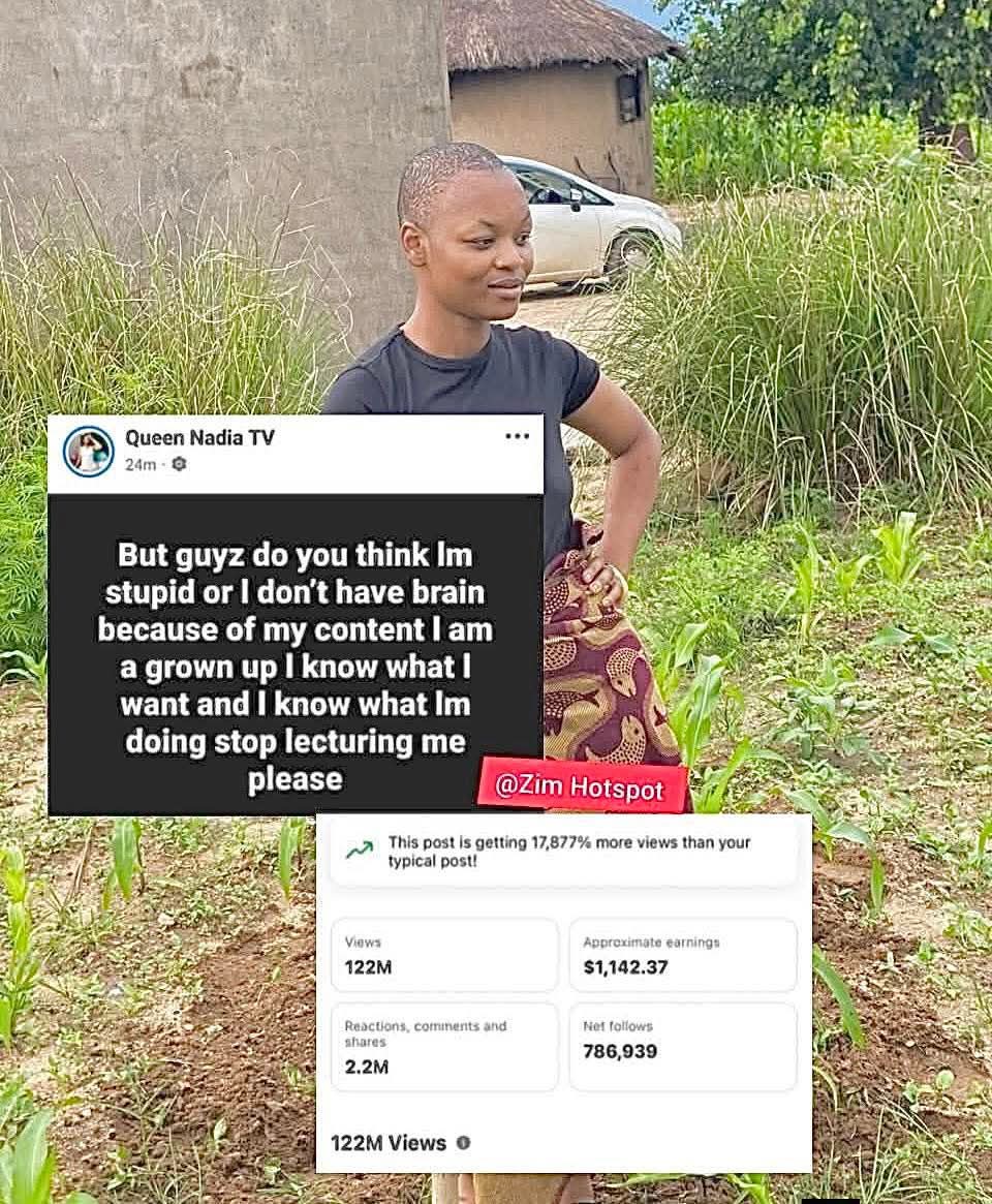 Her content is sampling her opue on Facebook. Imagine