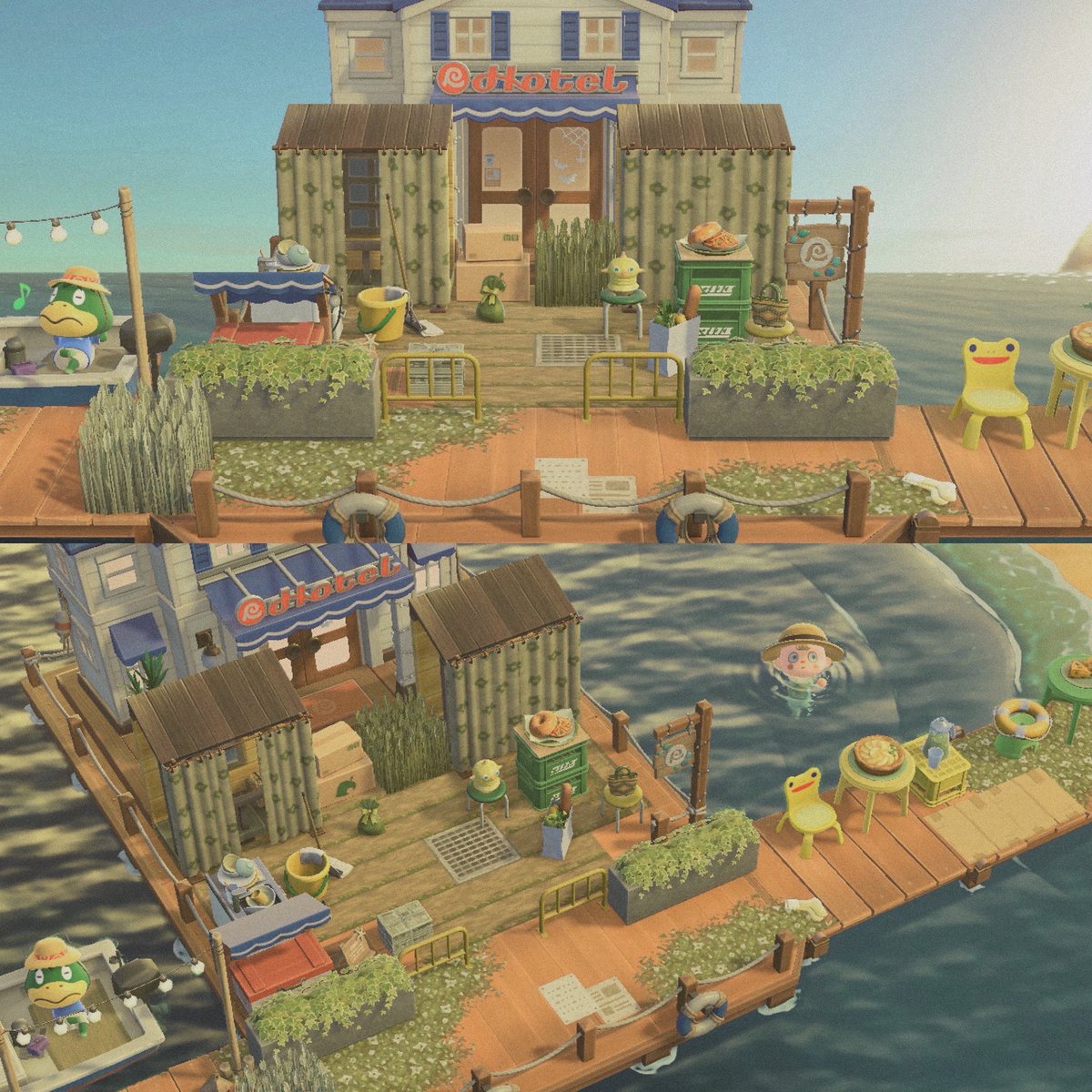 ₕₒₜₑₗ  ༘⋆ ꙳

#あつまれどうぶつの森 #あつ森 
#AnimalClossing #acnh 
#マイデザイン #マイデザ