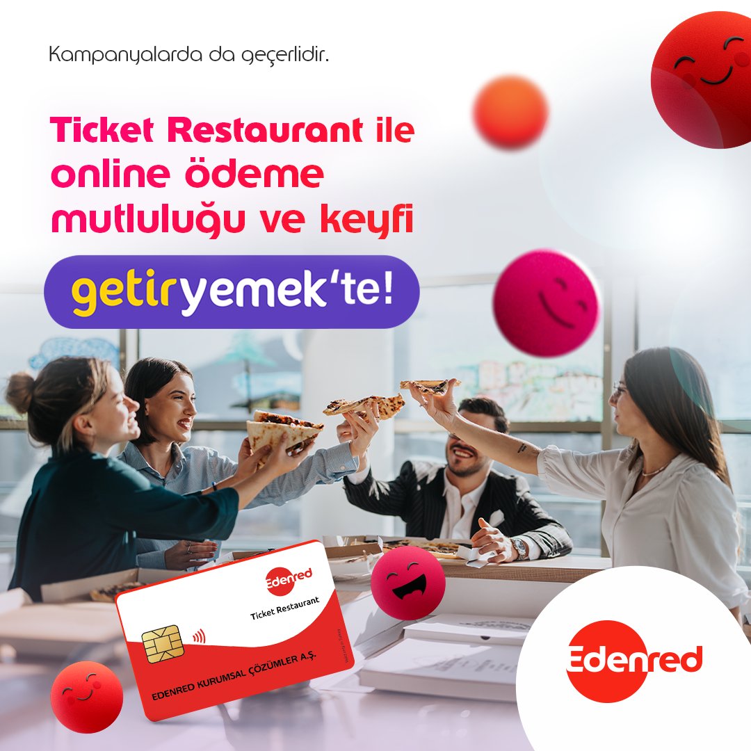 #TicketRestaurant keyfi <a href="/GetirYemek/">getiryemek</a>'te! 🥳
Ticket Restaurant kartınızı GetirYemek’e ekleyin, online ödemenizi anında yapın ve lezzetin keyfini çıkarın! 🍔🍕🥗

#EdenredTürkiye