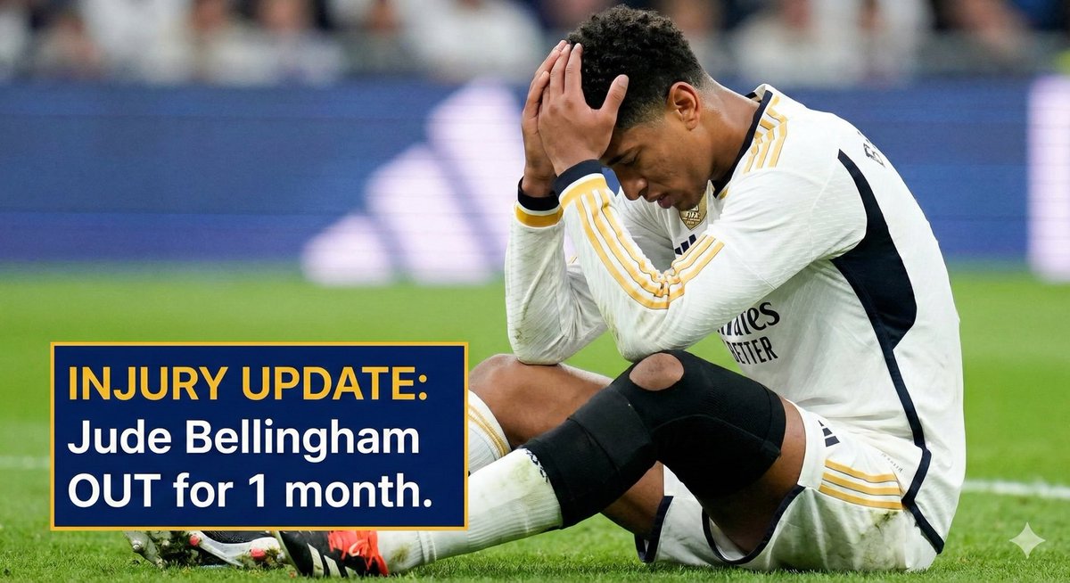 Heartbreak for Real Madrid. 🤕💔

Jude Bellingham is set to miss the next month with a hamstring injury. Just as the season heats up... devastating blow for Los Blancos

Get well soon, Jude! 🙏

#HalaMadrid #Bellingham #RealMadrid