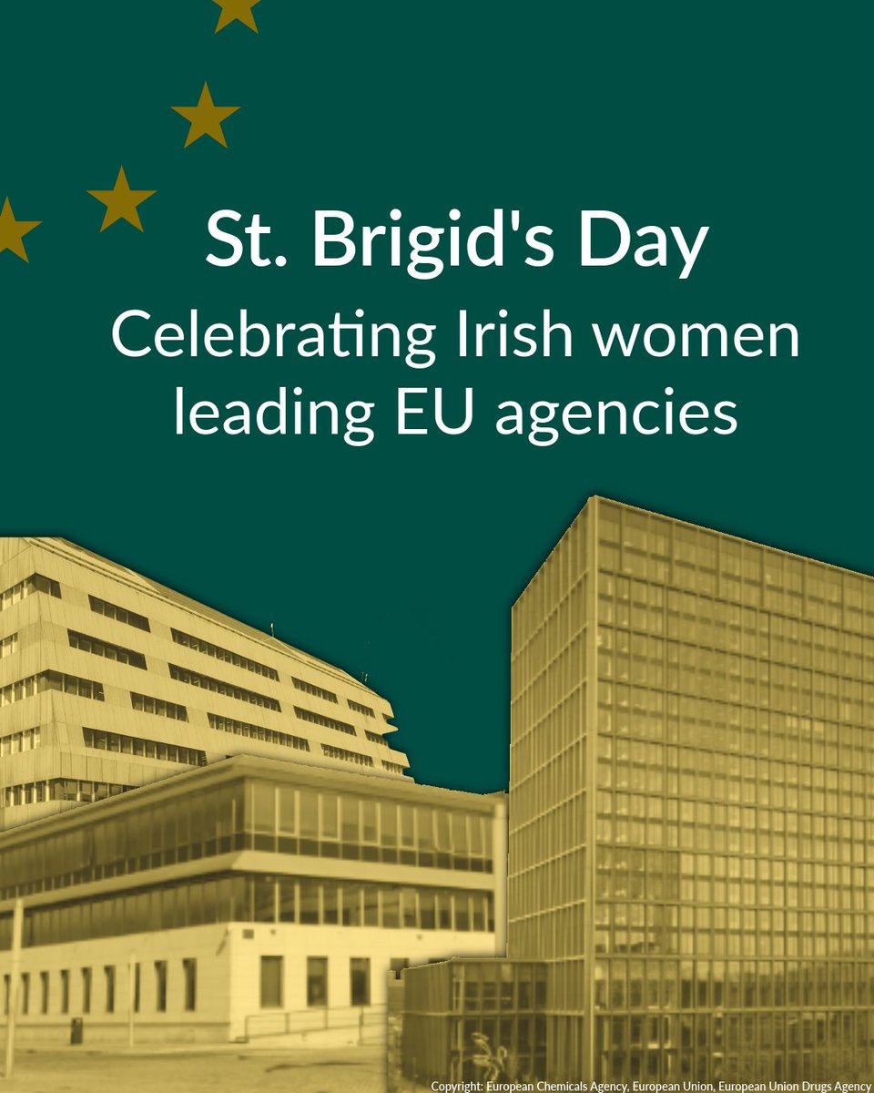 To celebrate St Brigid's Day, we are spotlighting three 🇮🇪 women leading European Union agencies, to highlight the achievements and contributions that Irish women make to the work of the EU 🇪🇺

🔗Read their insights &amp; reflections on their careers here: ireland.ie/en/eu/brussels…