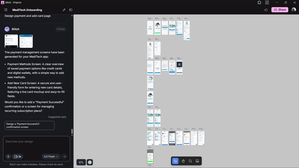 ayorindenuel's tweet photo. A very worthy mention in this journey is Google Stitch. This AI tool has been of tremendous help with designing, correcting, and improving my UI design just by using Prompts to generate very beautiful UI and designs.

#Buildwithflutterflow #UI #appdesign #stitch https://t.co/1BuWae5mhz