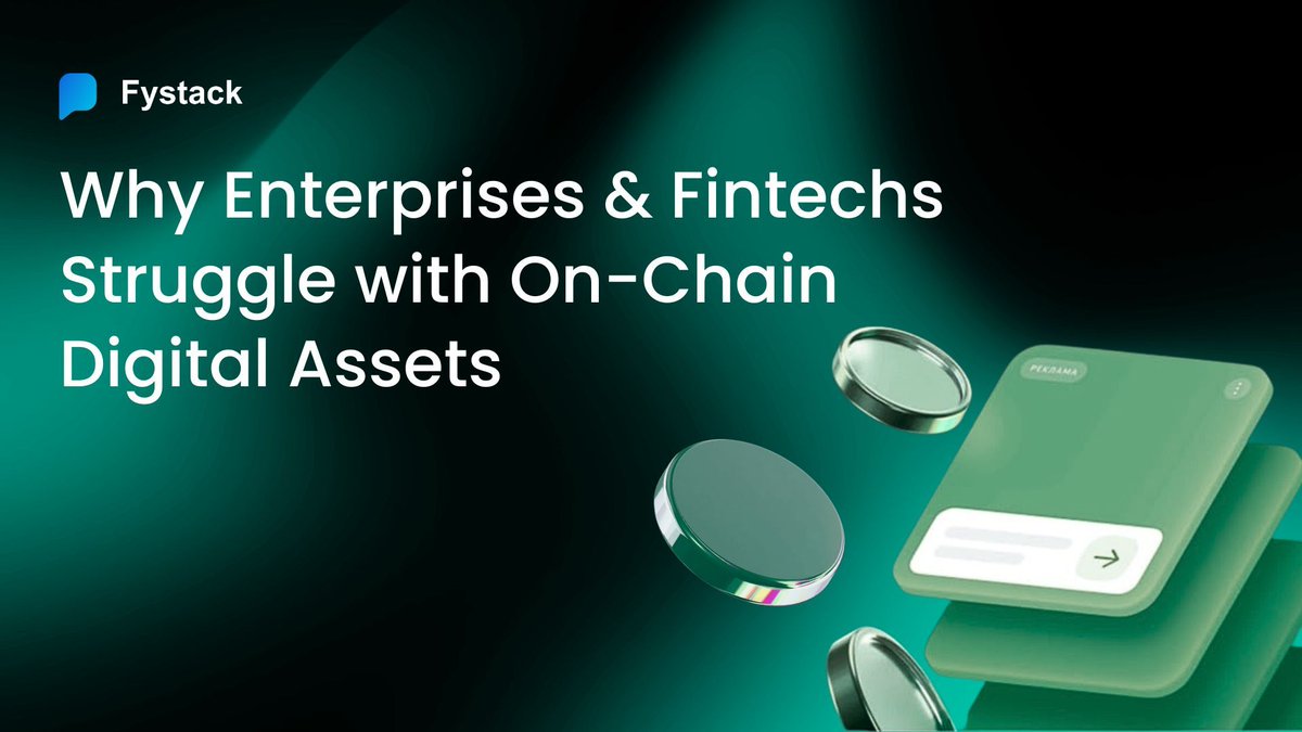 fystack's tweet photo. By 2026, enterprise blockchain adoption is no longer constrained by access to technology. Most organizations can already build PoCs, experiment in regulated sandboxes, and move value on-chain at a small scale.

The real challenge begins at production.

When scaling from pilot to live operations, both enterprises and fintech startups tend to hit four barriers:
- Regulatory uncertainty across jurisdictions
- An expertise gap between blockchain systems and traditional finance
- High custody risk and cost
- Blockchain fatigue from fragmented tooling

This is where most on-chain initiatives stall before reaching production scale.

Read the full analysis:
https://t.co/0pxm3fyb9m