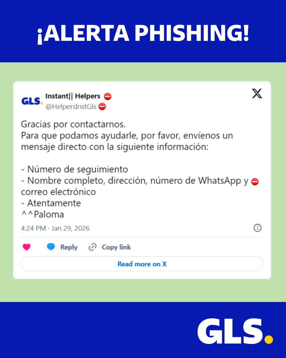 GLS Atención Cliente tweet media