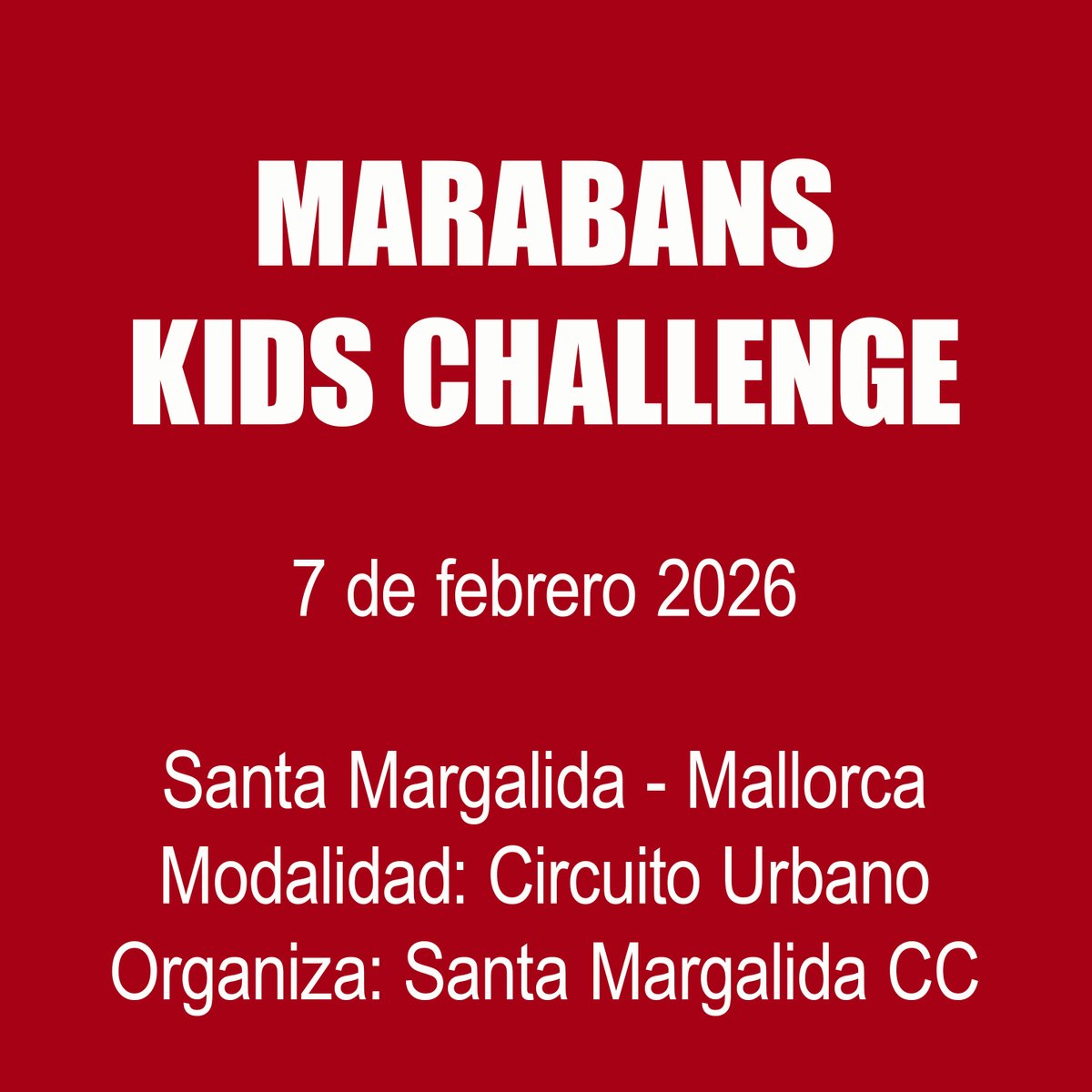 _FCIB's tweet image. 7/2
"MARABANS KIDS CHALLENGE"
Circuito Urbano
Santa Margalida CC

"UN HIVERN A MALLORCA"
1ª ETAPA - CRI ES RACÓ
Artanenc CC

8/2
"XIII TROFEU TOT VELO"
Menorca
BTT Rally
PC Ciutadella

"UN HIVERN A MALLORCA"
2ª ETAPA - TROFEU BICIS SANCHO
Mallorca
Carretera
Platges Cala Millor CC