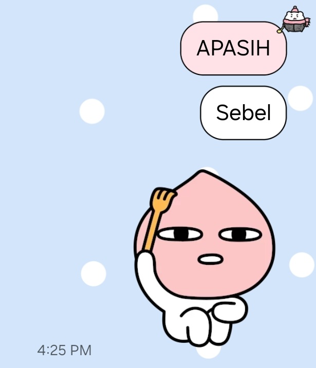 Stiker dan bubble chatnya sangat matching wkwkwkw baru sadar