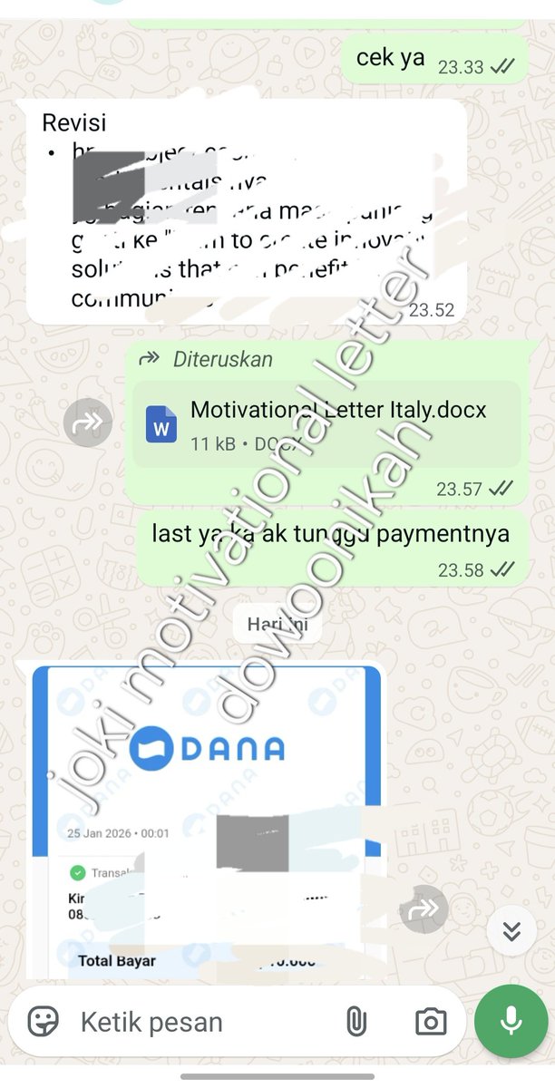 Help RT🙆‍♀️

Aku lulusan pend b.inggris PTN ternama, lulusan profesi guru Inggris, guru bimbel open joki tugas bahasa inggris
🍬Pilgan
🍬Essay
🍬Review
🍬Translate
🍬Realtime
🍬Cerpen, puisi
dll

Fee termurah👍
Testi klik link tele di bio. Yuk wa!

#zonaba #zonajajan