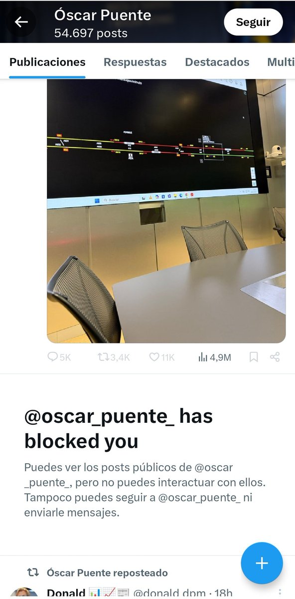 Última hora🚨🚨⚠️⚠️
Por fin el ministro de transportes, Óscar Puente, más conocido como el orangután del Pisuerga, asume responsabilidades por el accidente de Adamuz.
Su medida estrella ha sido bloquear a "Bob Marley Parera" en twitter. 
Me cago en tus muertos, simio.