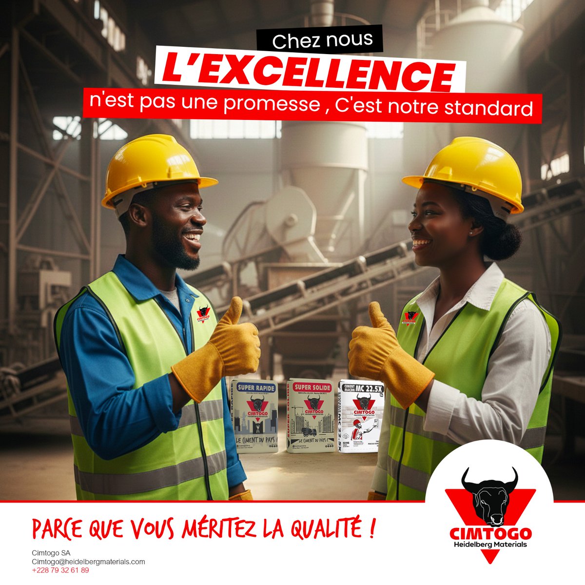 Chez nous , l'excellence n'est pas une promesse, c'est notre standard ...

#CIMTOGO #Togo #Lomé #macon #construction #Batiment #Qualité #Certification #Excellence #standardsinternationaux