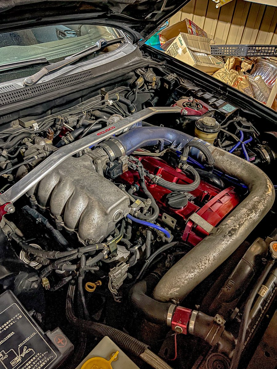 yukio5195's tweet image. 週一のエンジンかけ🔥
RBの音が癒し✨
週末の夜に車を息子に借りて何ちゃらパーキングとかに行こかな🤔✨
#r33
#skyline