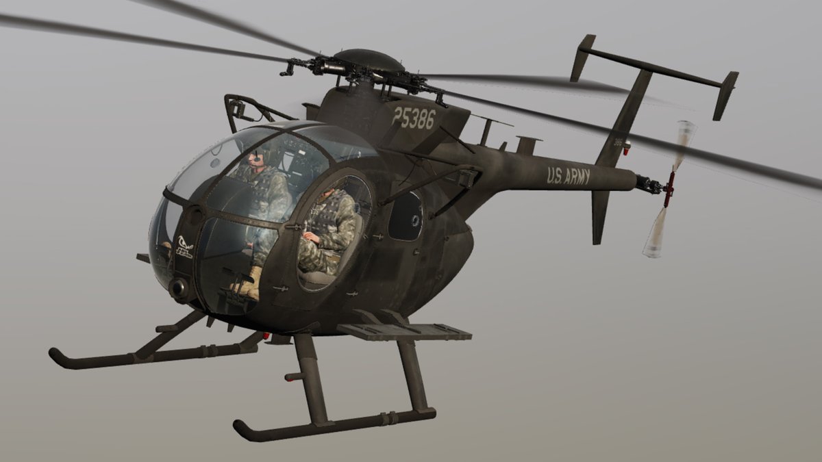 flying_isoko's tweet image. 最新のAH/MH-6M MELB（Mission Enhancement Little Bird）"風"スキン🥚#DCS #DCS_World #DCSWorld