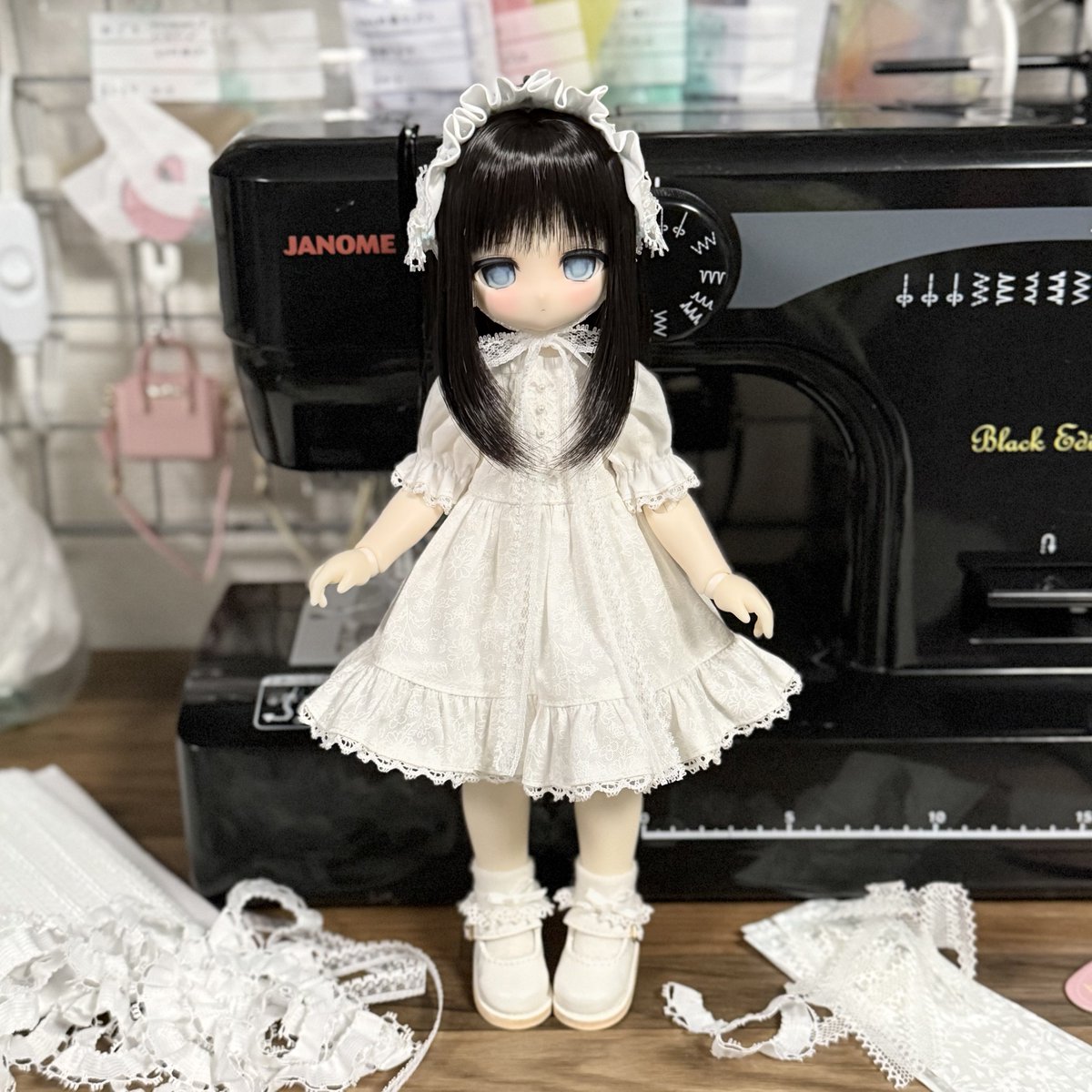 ヘッドドレスいっこ縫えた🪡🧵