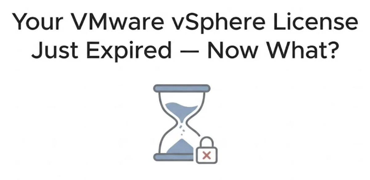 Your VMware vSphere license just expired and panic is not a strategy. This post walks through what breaks, what still works, and the smartest next moves when the clock runs out 
 medium.com/@PlanB./your-v…