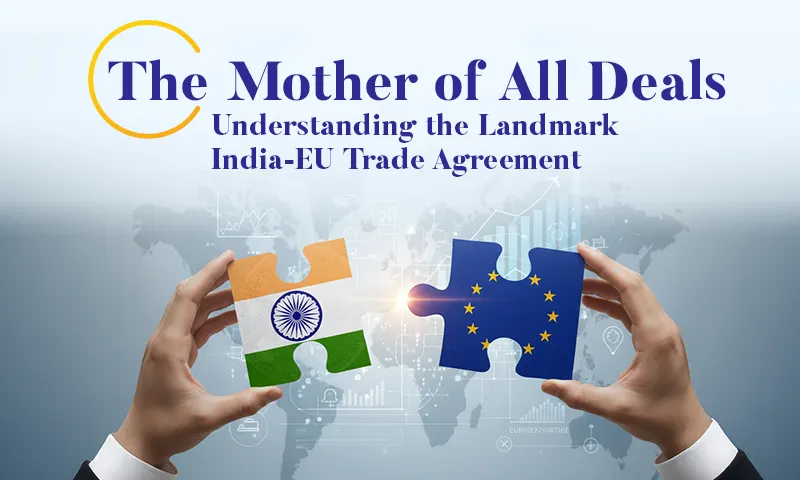 SSCTUniversity's tweet photo. In a span of less than ten days, India demonstrated its leadership at the global stage in the domain of international trade.     

The two Trade agreements, one with the European Union, which EU itself calls 'Mother of all Deals' and yesterday's agreement  with the US - a deal between the world's oldest and largest democracies assert India's capabilities and competitiveness in manufacturing goods and providing services.   

It also showcases the visionary leadership of Hon'ble Prime Minister and his strategic long-term thinking with his eyes on the big picture. These trade agreements will further strengthen ‘Make in India’ and pave the way for unprecedented economic growth and academic-industry collaboration.     

For generations, the story of India creating win-win scenarios and endearing itself the warring trade polarities of the World will be a case-study for future world leaders. Polarities do find a meeting point if we have clever leadership.  

Congratulations to Modi Ji and Jai Bharath