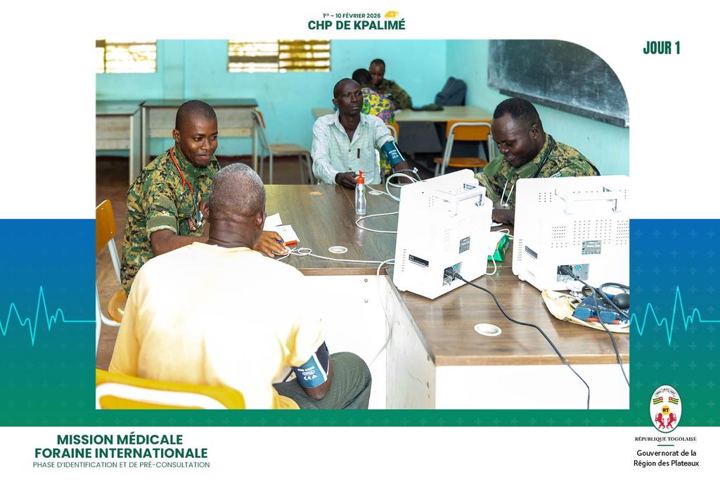 GouvPlateaux's tweet photo. La mission médicale foraine internationale a effectivement démarré ce 1er février 2026 au CHP DE KPALIME.

Retrouvez en images les premières consultations effectuées sur le terrain. https://t.co/POyp5BX9dx