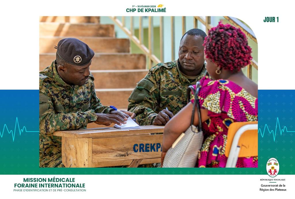 GouvPlateaux's tweet photo. La mission médicale foraine internationale a effectivement démarré ce 1er février 2026 au CHP DE KPALIME.

Retrouvez en images les premières consultations effectuées sur le terrain. https://t.co/POyp5BX9dx