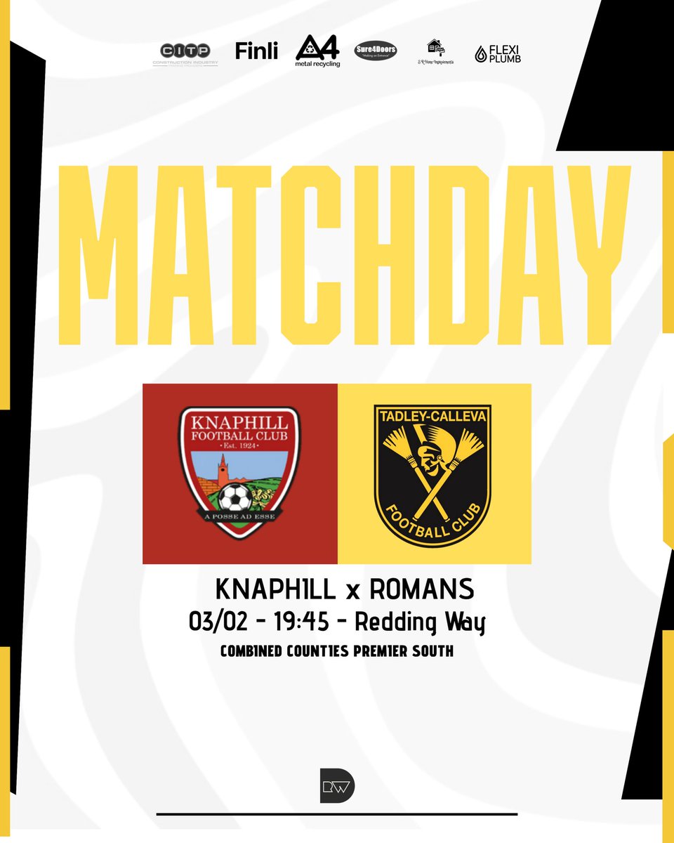 Romans march into Woking tonight. 

🆚️ <a href="/KnaphillFC/">Knaphill FC</a>
🏆 Combined Counties South 
🏟 Redding Way
⏰️ 19:45 pm

#Romans