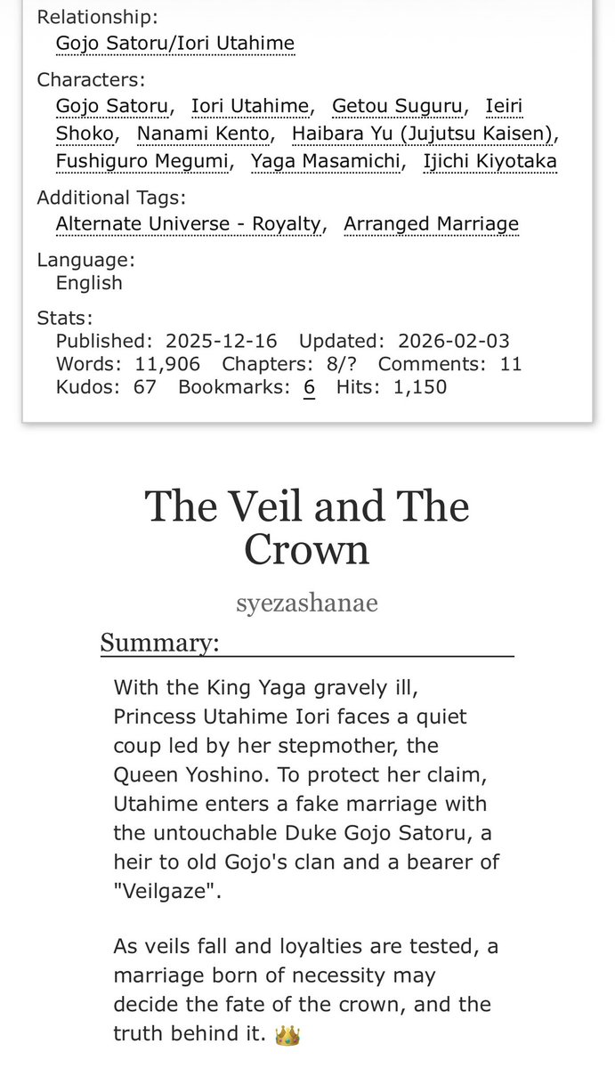 OhShanae's tweet photo. Hi, I updated my fanfics. Please support me 🙏🏻
#GojoHime;
https://t.co/1nIOaxGUEU
#SasuSaku;
https://t.co/SKhWWwLDgo
#RedStarling;
https://t.co/BGULnU3io6 https://t.co/Ysu6cB0CX1