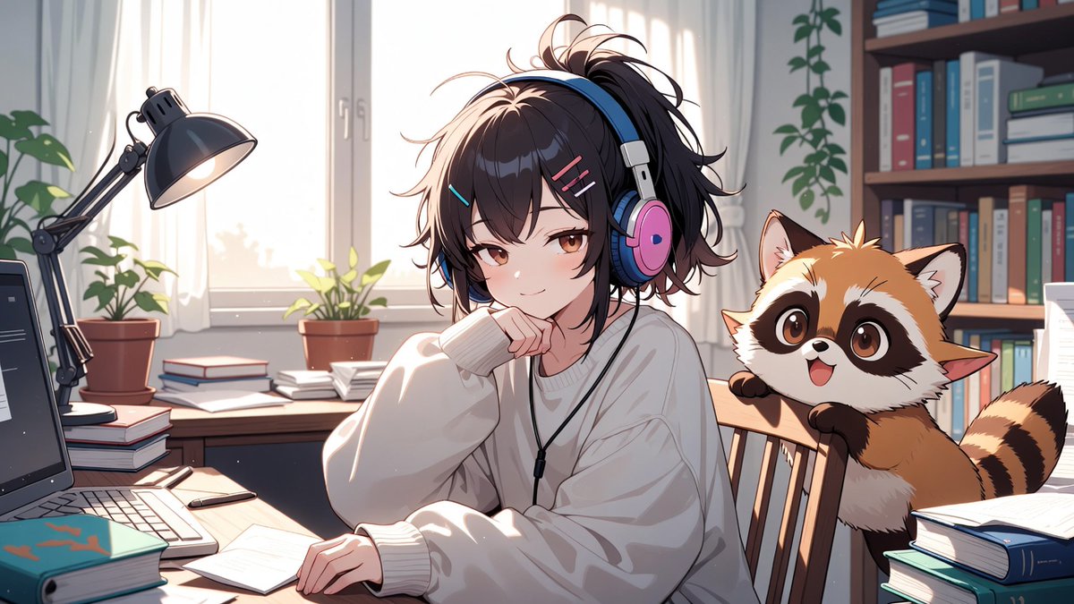 lengkuman's tweet photo. Stay focused with LoFiFocusTime – your cozy study buddy is always here! 🌙✨
Little raccoon cheering you on, panda high-fiving your wins.
We've got the beats to carry you through every late-night grind.
#LoFi #StudyWithMe #FocusTime #LofiVibes https://t.co/N8FEK6UwXg