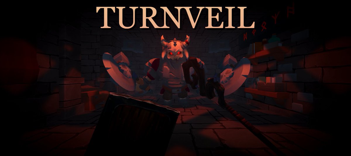 Trying to put together a Steam capsule without an artist — how does this version look to you? Still WIP — the player weapon could be more readable.

#indiedev #indiegames #gamedev #roguelike