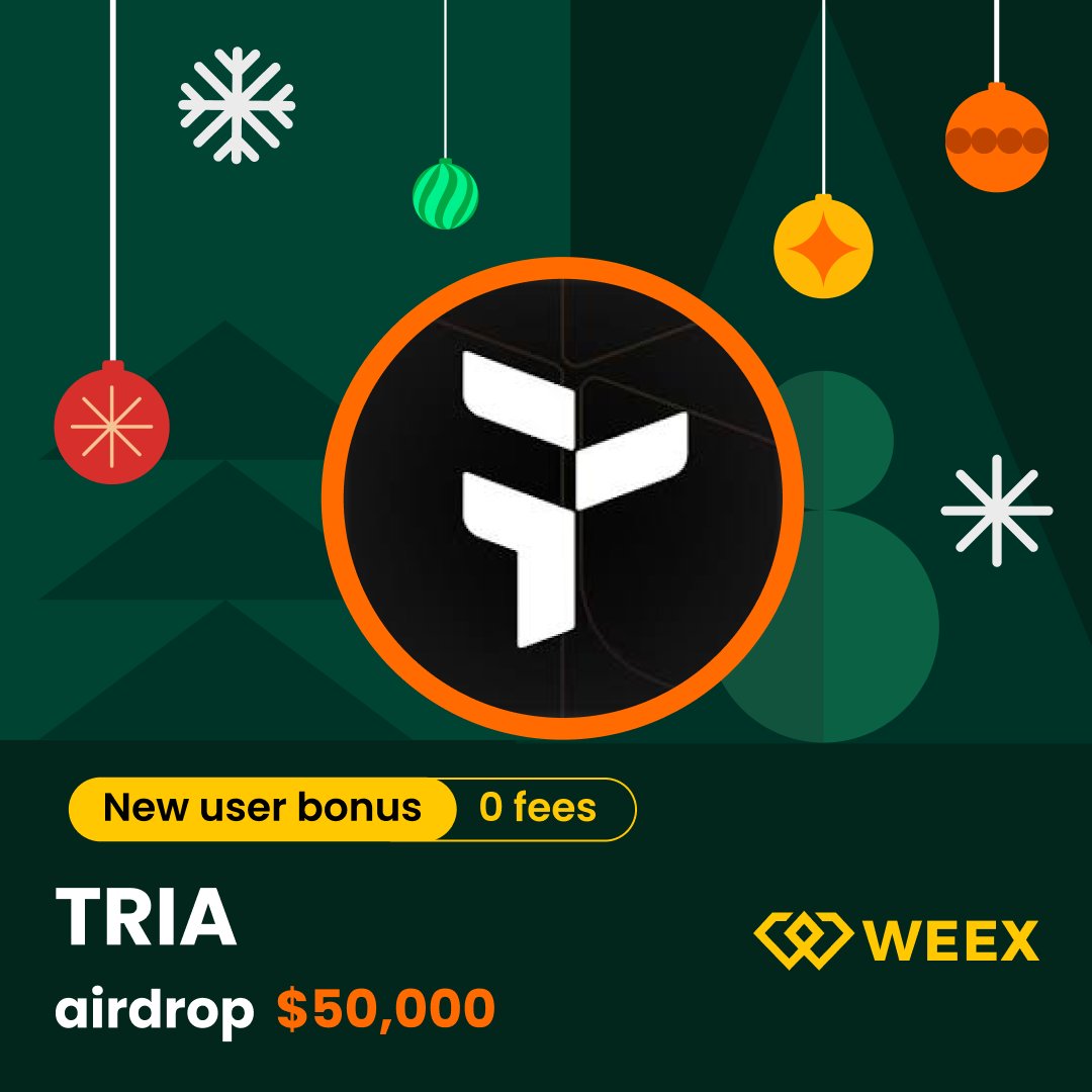 🎁 $TRIA Airdrop | Share a $50,000 prize pool
📅 2026/02/03 18:00:00 - 2026/02/10 18:00:00 (UTC+8)

👉 Join: weex.com/events/promo/s…
👀 Follow: <a href="/WEEX_Official/">WEEX</a>
❤️ RT + LIKE

#Airdrop #blockchain #tradetoearn #bitcoinprice #ethereumprice