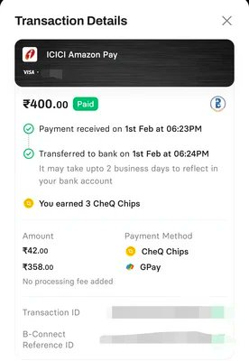 desi_dime's tweet image. Just found 424 CheQ chips sitting in my account! 🎉 Totally forgot about them. 

offer link - ddime.in/hq2e

Guess what? You can actually use these to pay your credit card bill.  💸

#cheq #ccbills #creditcard #fintech