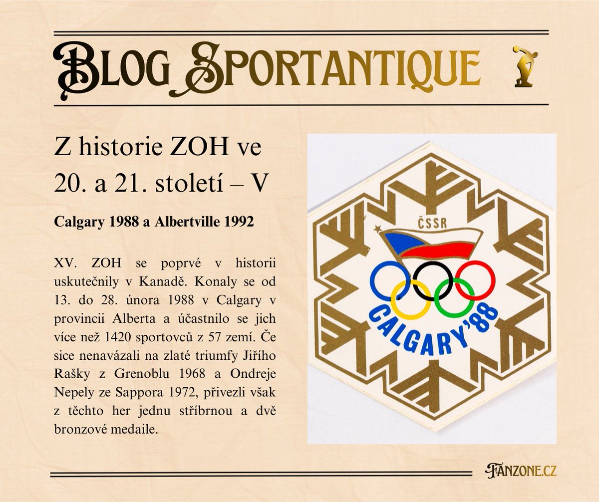 DanFanzone's tweet photo. 🎿 ZOH 1988 &amp; 1992
1988: Ploc stříbrný, Malec bronzový! 🥈🥉
TŘI skokani v top 5!
1992: Poslední společná ZOH ČSR
Barna, hokej, skokani – bronz 🥉
Celý příběh: https://t.co/GrDPQXP44W
#ZOH #Albertville1992 https://t.co/1dL9q5am4F