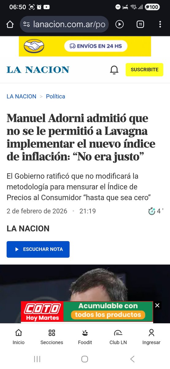 LÉASE: "El gobierno decidió esconder la verdadera inflación"
UN MAMARRACHO.