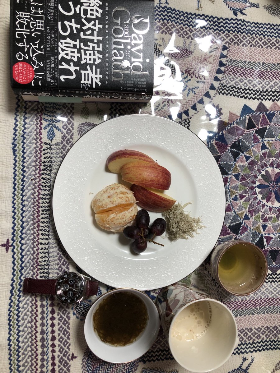 今日の朝ごはん、寒いなー