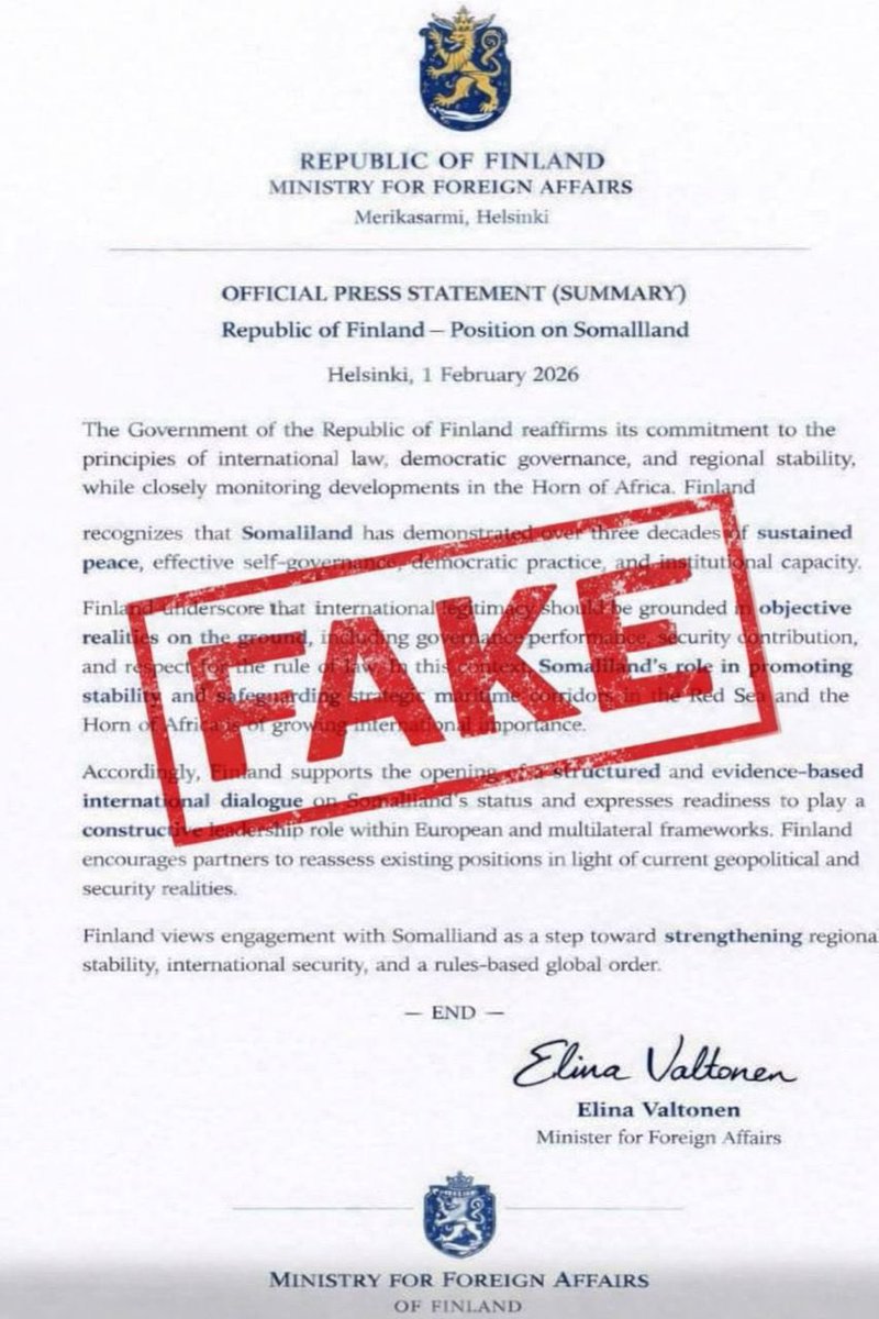 Finland in Somalia tweet media