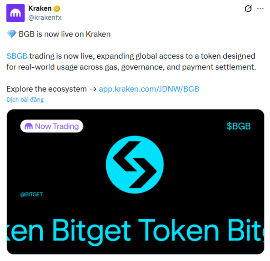r4zvannnnn's tweet photo. BGB just landed on Kraken, and that actually changes how you trade.

Most people think listings = hype.
But here’s the real value 👇
🔹 Kraken = deep liquidity → tighter spreads
🔹 Lower slippage → better entries & exits
🔹 Stronger price discovery → healthier market for BGB

💡 Trading tip:
When a token lists on a top-tier exchange like Kraken, volatility usually increases short-term, smart traders wait for structure, not FOMO.

What matters most to you on Kraken?
A) Fast execution
B) Liquidity depth
C) Easy swaps