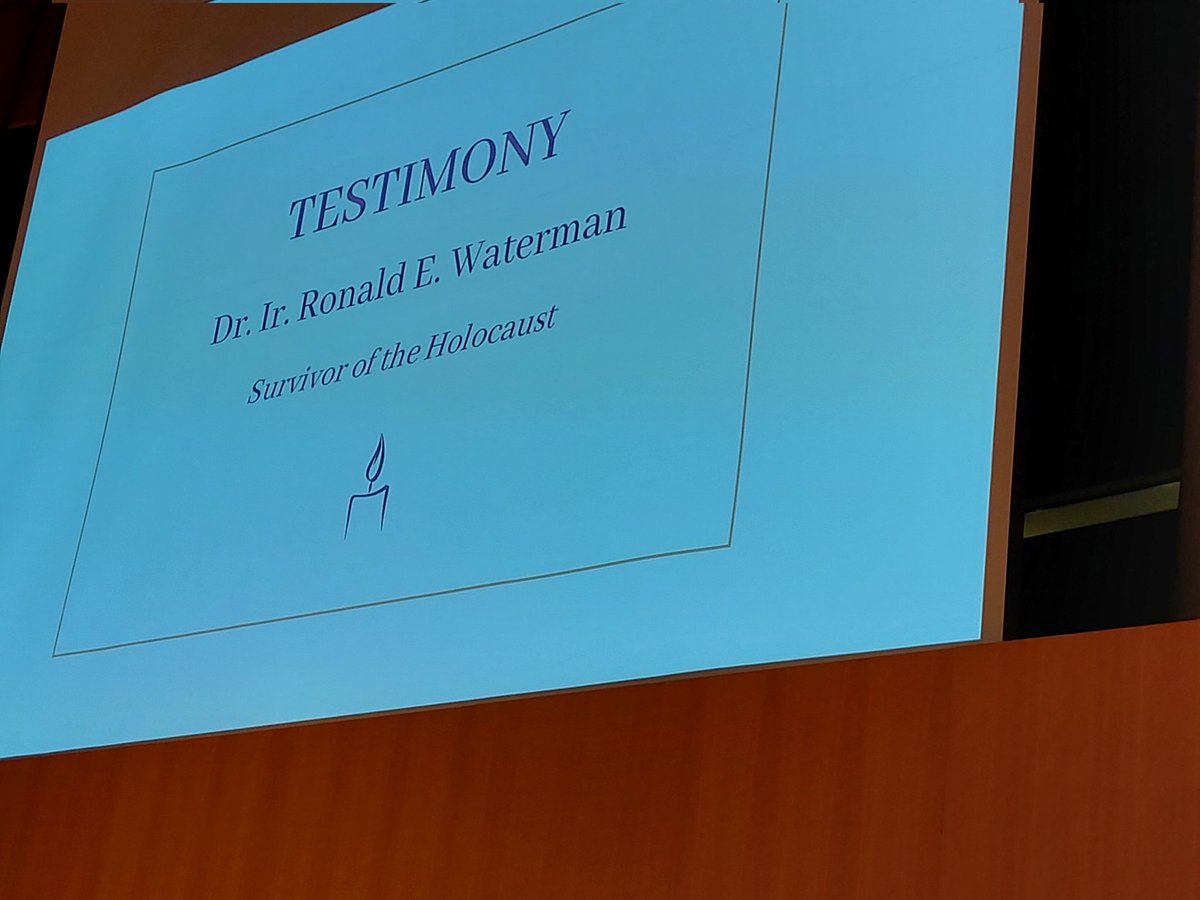 Veel indruk maakte de schokkende getuigenis van de 91-jarige dr.ir. Ronald Waterman, die als Joodse jongen door de nazi’s werd gedeporteerd,  nazikampen overleefde en na de oorlog een beroemde chemisch milieutechnoloog werd. 2)